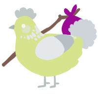 lemon, a lemon and mist chicken with a neck-speckle pattern