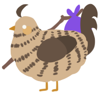 (unnamed), a beige and bark chicken with a bar pattern