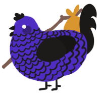 (unnamed), a indigo and sable chicken with a lace pattern