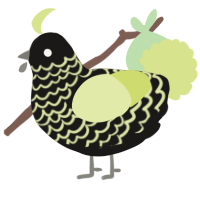 (unnamed), a sable and lemon chicken with a lace pattern