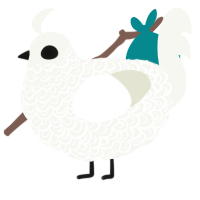 (unnamed), a white chicken with a double-lace pattern