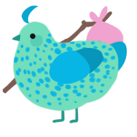 Yep Its Blue, a mint and cerulean chicken with a speckle pattern