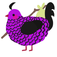 (unnamed), a amethyst and sable chicken with a lace pattern