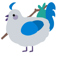 Sapphire, a mist and sapphire chicken