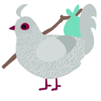 (unnamed), a silver chicken with a double-lace pattern
