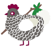 (unnamed), a grey and white chicken with a lace pattern