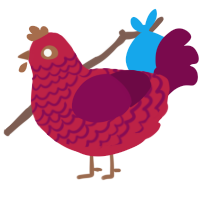 (unnamed), a crimson and wine chicken with a lace pattern
