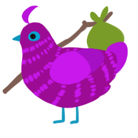 (unnamed), a plum and amethyst chicken with a bar pattern