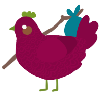 REAL cherry chicken, a maroon chicken with a double-lace pattern