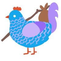 Lavrish Wave, a sky and lilac chicken with a lace pattern