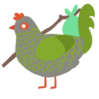 (unnamed), a ash and chartreuse chicken with a lace pattern