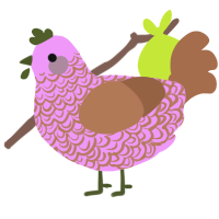 (unnamed), a lavender and brown chicken with a double-lace pattern