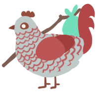 (unnamed), a silver and red chicken with a lace pattern
