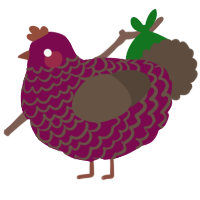 Beetroot, a wine and bark chicken with a lace pattern