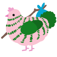 Rose, a rose and leaf chicken with a bar pattern