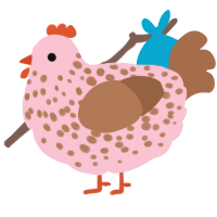 Another Rose, a rose and brown chicken with a speckle pattern