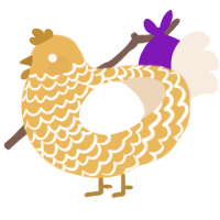 (unnamed), a honey and cream chicken with a lace pattern