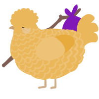 (unnamed), a honey chicken with a lace pattern