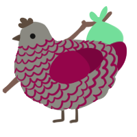 (unnamed), a ash and maroon chicken with a lace pattern