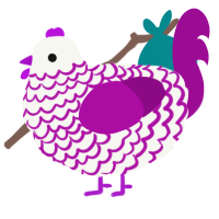(unnamed), a white and plum chicken with a lace pattern