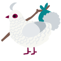 (unnamed), a white and mist chicken with a lace pattern