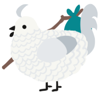 light, a white and mist chicken with a lace pattern