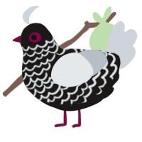 FS-T, a sable and mist chicken with a lace pattern