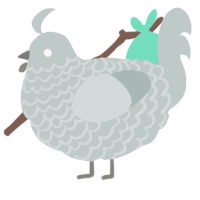 silver 1mod, a silver chicken with a lace pattern