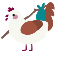 (unnamed), a white and russet chicken