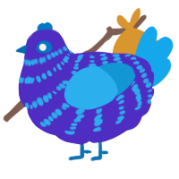 (unnamed), a indigo and sky chicken with a bar pattern