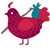 xyx maroon, a maroon and crimson chicken with a lace pattern