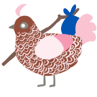 (unnamed), a russet and rose chicken with a double-lace pattern