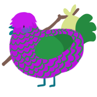 (unnamed), a amethyst and viridian chicken with a lace pattern