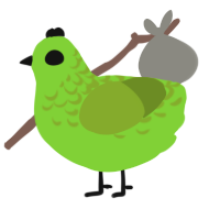 (unnamed), a grass and chartreuse chicken with a half-lace pattern