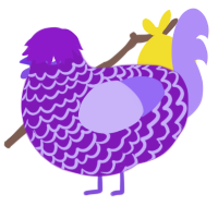 (unnamed), a violet and lilac chicken with a lace pattern