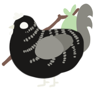 stagnant, a sable and ash chicken with a half-bar pattern