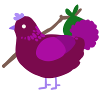 (unnamed), a wine and plum chicken with a neck-speckle pattern