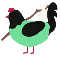 (unnamed), a spring and black chicken with a head pattern