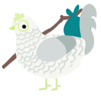 (unnamed), a white and silver chicken with a lace pattern