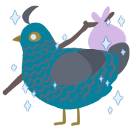 Aquarium Gravel, a turquoise and grey chicken with a speckle pattern