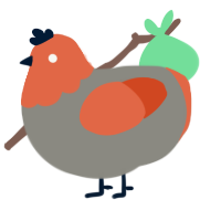 (unnamed), a ash and vermilion chicken with a head pattern