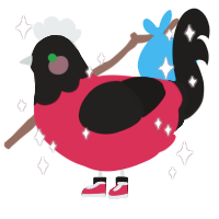 A crimson and sable chicken with a head pattern