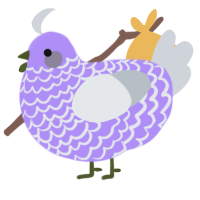 (unnamed), a lilac and mist chicken with a lace pattern