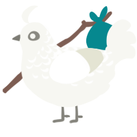 Garaetteok, a white chicken with a half-lace pattern