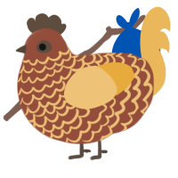 (unnamed), a russet and honey chicken with a lace pattern