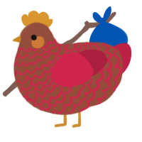 (unnamed), a russet and crimson chicken with a lace pattern