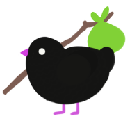 Gerald, a black chicken with a lace pattern