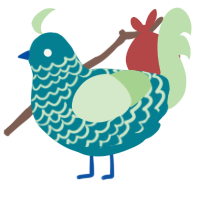 (unnamed), a sea and gluppy chicken with a lace pattern