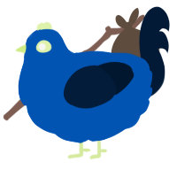 silly, a ultramarine and tumblr chicken