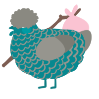 (unnamed), a teal and ash chicken with a lace pattern